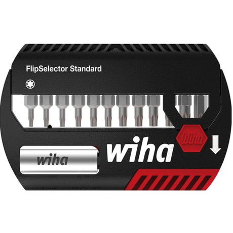 Set di punte Wiha Flip Selector standard 25 mm (nero rosso, torx® 13 pezzi 1 4 c6.3 con clip per cintura)