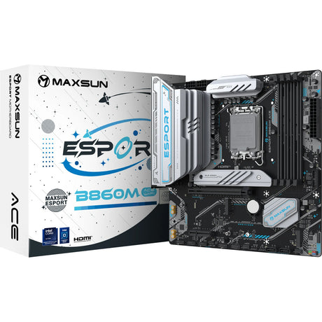 Scheda madre Maxsun MS-Esport B860M WiFi Ace Socket 1851 (nera, RAID, 2,5 GB-LAN, WLAN, BT, audio, µATX)