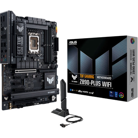 Scheda madre Asus Tuf Gaming Z890-Plus WiFi Socket 1851 (RAID, 2,5 GB-LAN, WiFi 7, BT, audio, ATX)