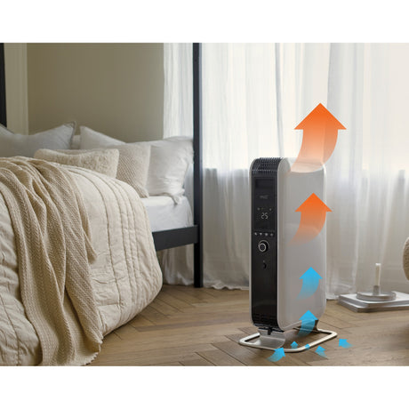 Mill gentle air wifi radiatore olio oil2000wifi3 nero (bianco nero, 2000w)
