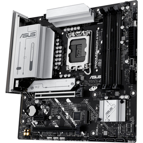 Scheda madre Asus Prime B860M-A WiFi Socket 1851 (RAID, 2.5 GB-LAN, WiFi 6e, BT, Suono, µATX)