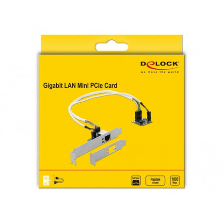 Delock mini pcle i o pcle half size 1x adattatore di rete lan gigabit (basso profilo)