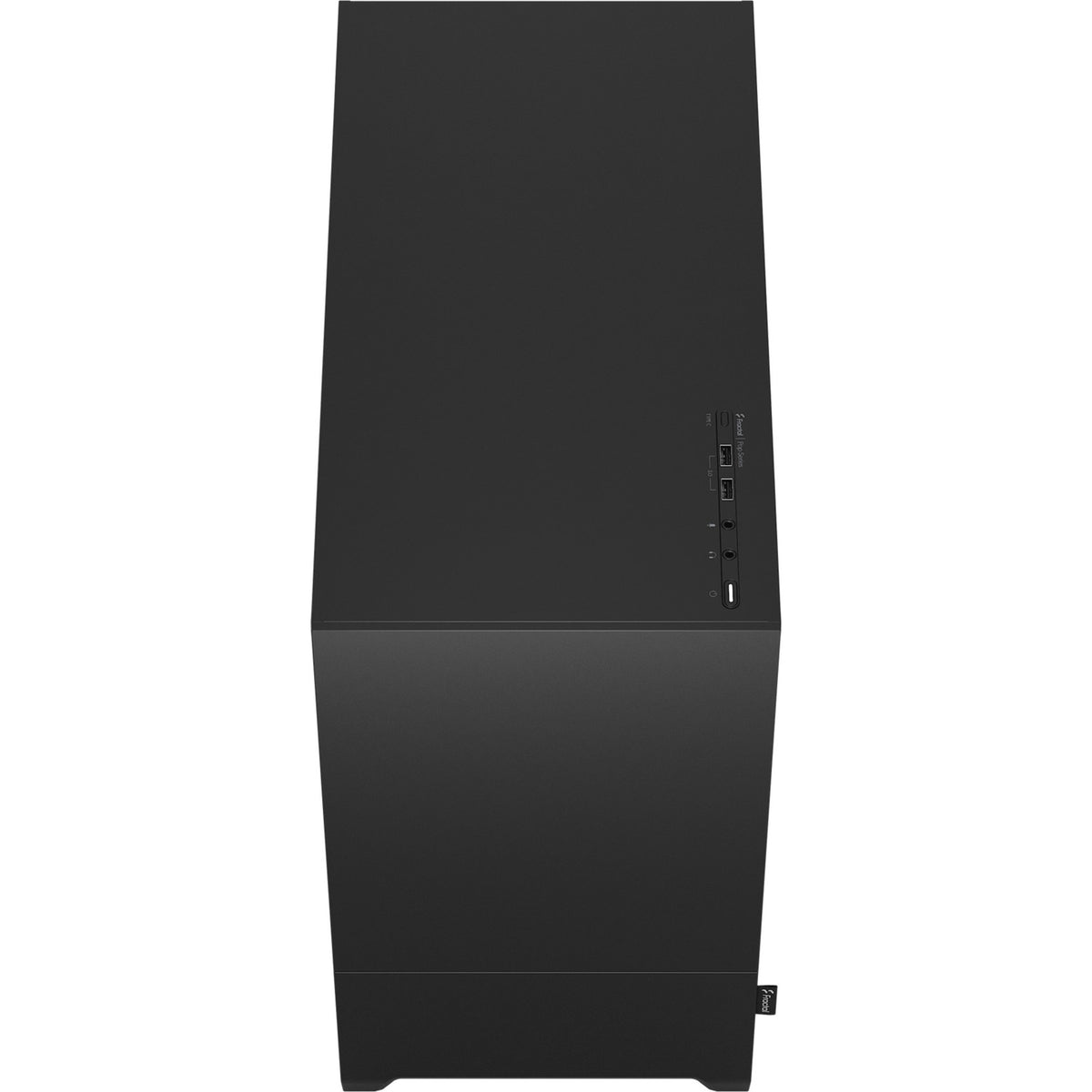 Design frattale pop mini alloggiamento midi tower solido nero silenzioso (nero | 2x USB-A)