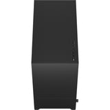 Design frattale pop mini alloggiamento midi tower solido nero silenzioso (nero | 2x USB-A)