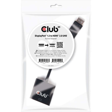 Club 3D DisplayPort 1.2 > Adattatore attivo HDMI 2.0 UHD (nero)
