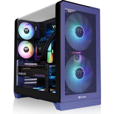 Custodia Thermaltake view 390 air future crepuscolo midi tower (viola | 2x USB-A | 1x USB-C | vetro temperato)