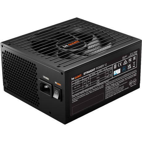 Silenzio! alimentatore dritto power 12 platino modulare da 750 watt (nero, 1x 12v-2x6, 4x pcie)