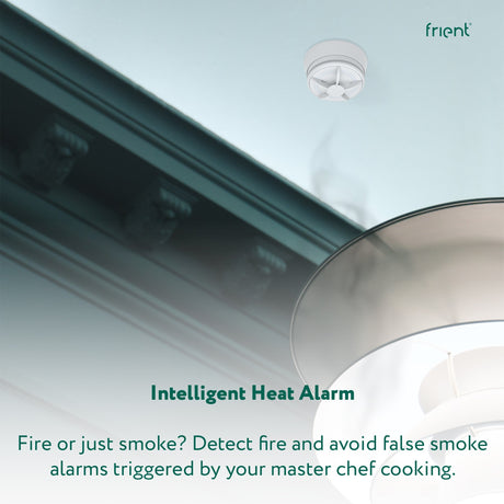 Rivelatore intelligente di allarme calore Frient (bianco, zigbee 3.0)