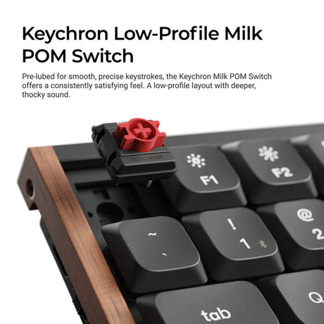 Keychron k3 max se qmk tastiera meccanica personalizzata wireless (nera, layout us (qwerty), milk pom banana, 75%, rgb, hot swap, 2.4 ghz | bluetooth 5.3 | usb-c)