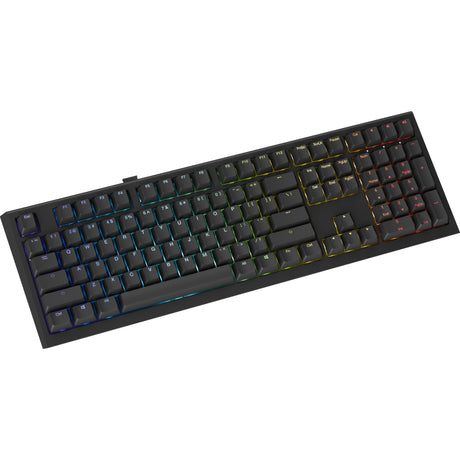 Ducky one x tastiera meccanica wireless rgb (nera, layout americano (qwerty), induttiva, 100%, sostituibile a caldo, pbt, 2,4 ghz | bluetooth | usb-c)