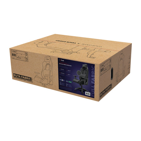 Trust GXT 723 Ruya comoda sedia da gioco in tessuto (grigio)
