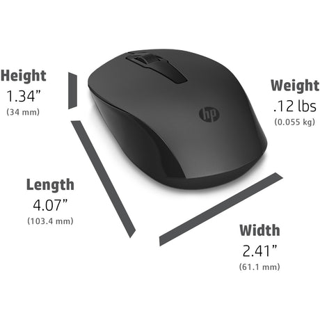 Mouse wireless HP 150 (grigio scuro nero, 1600 dpi)