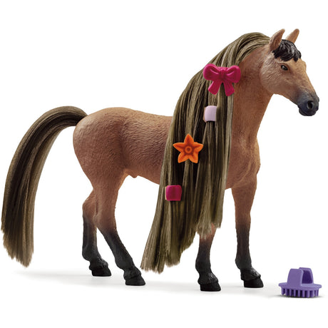 Schleich Horse Club - Figura da gioco dello stallone Akhal-Teke del cavallo di bellezza delle bellezze di Sofia (42621)