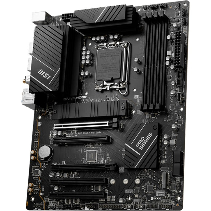 Scheda madre MSI Pro B760-P WiFi DDR4 Socket 1700 (RAID, 2,5 GB-LAN, WiFi, BT, audio, ATX)