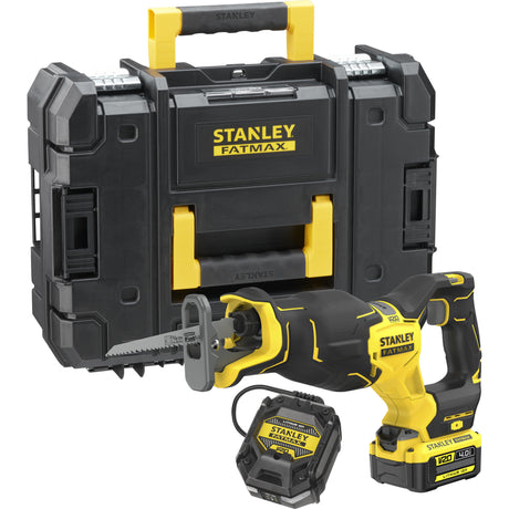 Stanley utensili elettrici sega alternativa stanley sfmcs311m1t-qw | v20 | 18v| incl. Batteria e caricabatterie da 4,0 Ah - sfmcs311m1t-qw
