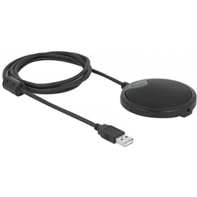 Delock Microfono a condensatore USB omnidirezionale per microfono da conferenza (nero)