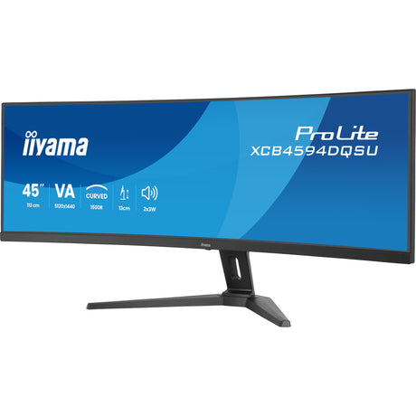 Monitor ultrawide curvo Iiyama Prolite XCB4594DQSU-B1 44,5 (nero (opaco), HDMI, DisplayPort, USB, audio)