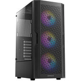 Custodia midi tower Antec ax20 (nera | 3x USB-A | vetro temperato)