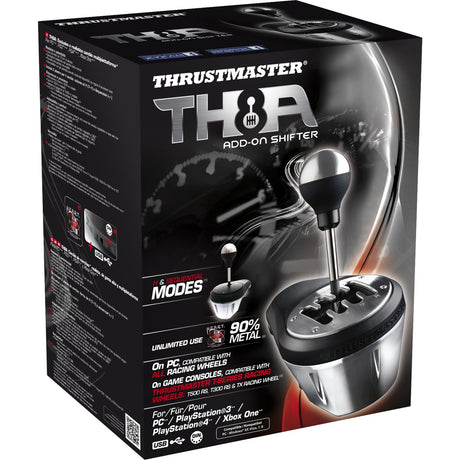 Thrustmaster TH8A Add-On Gaming Shifter (Nero Argento, PC, PS5, PS4, Xbox Series X|S, Xbox One)