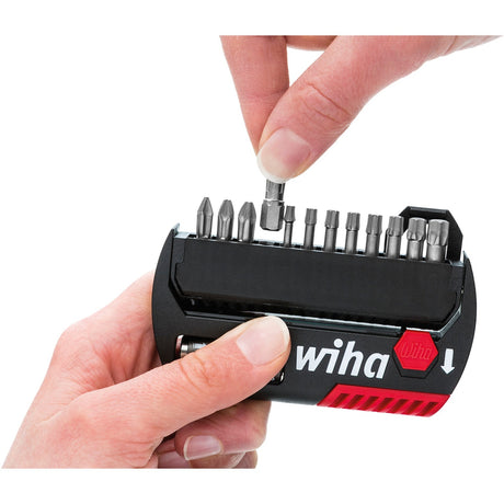 Set di punte Wiha Flip Selector standard 25 mm (nero rosso, torx® 13 pezzi 1 4 c6.3 con clip per cintura)