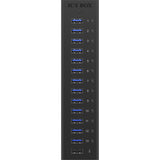Hub USB Icy box ib-ac6113 (nero, 13x USB 3.0, 1x porta di ricarica USB)