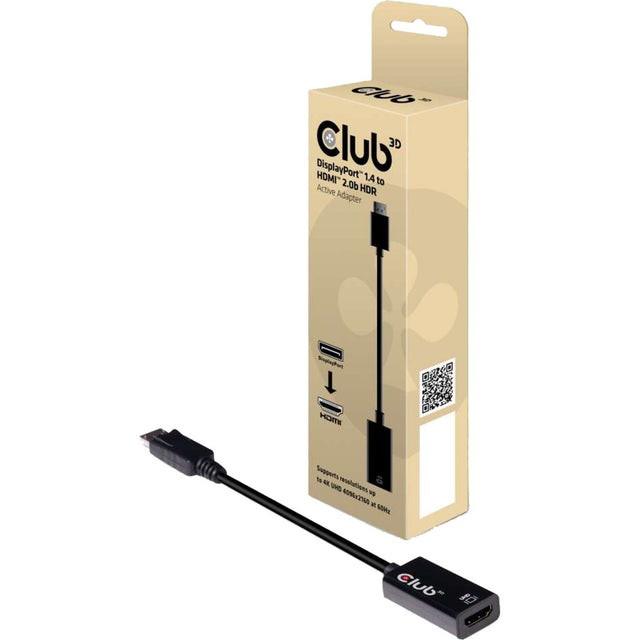 Club 3D DisplayPort 1.4 > Adattatore attivo HDMI 2.0B HDR (nero)