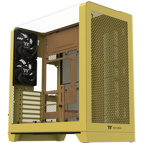 Custodia midi tower Thermaltake view 390 air butter caramel (giallo | 2x USB-A | 1x USB-C | vetro temperato)