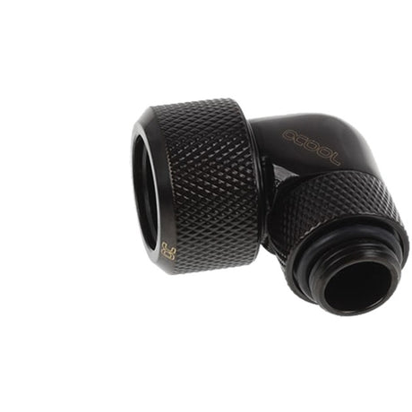 Alphacool eiszapfen raccordo a compressione per tubo rigido da 16 mm girevole a 90° attacco G1 4 (nero, zigrinato, nero profondo)
