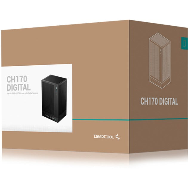 Custodia mini tower digitale Deepcool ch170 (nera | 2x USB-A | 1x USB-C)