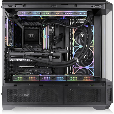 Custodia Thermaltake view 600 tg big tower (nera | 2x USB-A | 1x USB-C | vetro temperato)