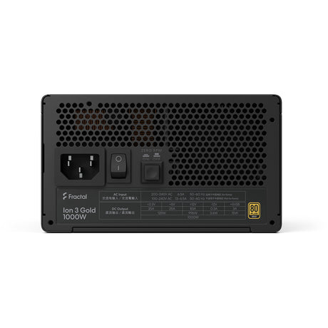 Alimentatore modulare da 1000 watt Fractal design ion gold 3 (nero, 1x 12v-2x6, 3x pcie)