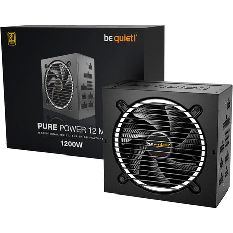 Silenzio! alimentatore modulare pure power da 12 m da 1200 watt (nero, 1x 12v-2x6, 4x pcie)