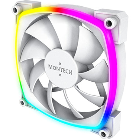 Montech ax120 fan pwm confezione da 3 ventole rgb (bianco, 3 pezzi, 120 x 120 x 25 mm)