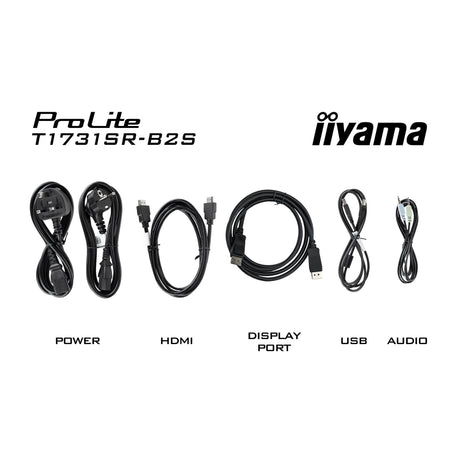 Monitor touchscreen Iiyama prolite t1731sr-b2s 17 (nero, vga, hdmi, displayport, audio, touch)