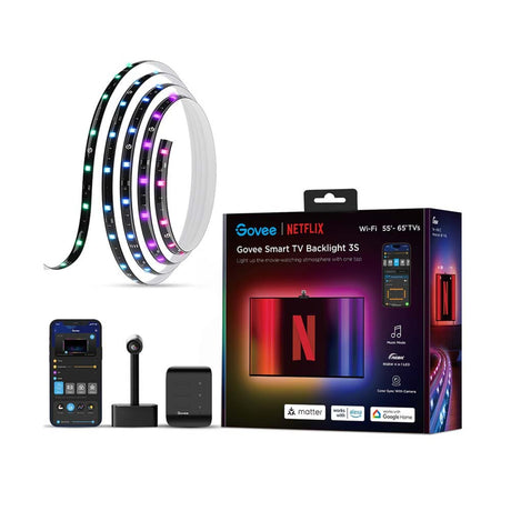 Materia di illuminazione per smart TV Govee - Retroilluminazione da 55-65 pollici 3s - Edizione Netflix