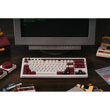 Tastiera meccanica retrò 8bitdo edizione fami (beige, layout americano (qwerty), kailh box bianco, 80% (tkl), bluetooth a basso consumo energetico, wireless 2.4g, USB)
