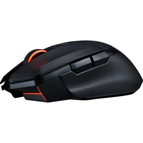 Mouse da gioco wireless Powercolor alphyn am10 (nero rosso, 100 - 26000 dpi, 8k, rgb, usb 2.4g bluetooth 5.2)