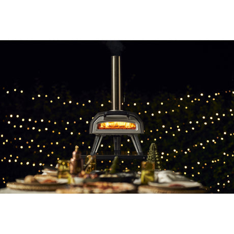 Forno per pizza multicombustibile Ooni Karu 2 (acciaio inossidabile nero, pizza 12'', legna, carbone e gas)
