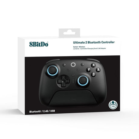 Controller Bluetooth 8bitdo Ultimate 2 (nero, PC, Switch 2, Bluetooth USB-C 2,4 GHz)