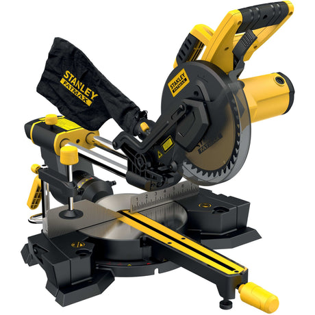 Troncatrice e troncatrice Stanley 1500w 216mm con banco sega (giallo nero)