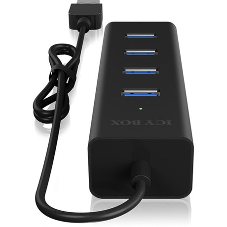 Icy box ib-hub1409-u3 Hub USB a 4 porte (nero)