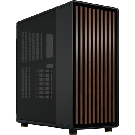 Custodia North Midi Tower dal design frattale (colore legno nero | 2x USB-A | 1x USB-C)