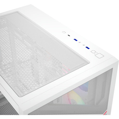 Custodia Midi Tower Xyz PC Gear Qubex (Bianco | 2x USB-A | 1x USB-C | Vetro temperato)