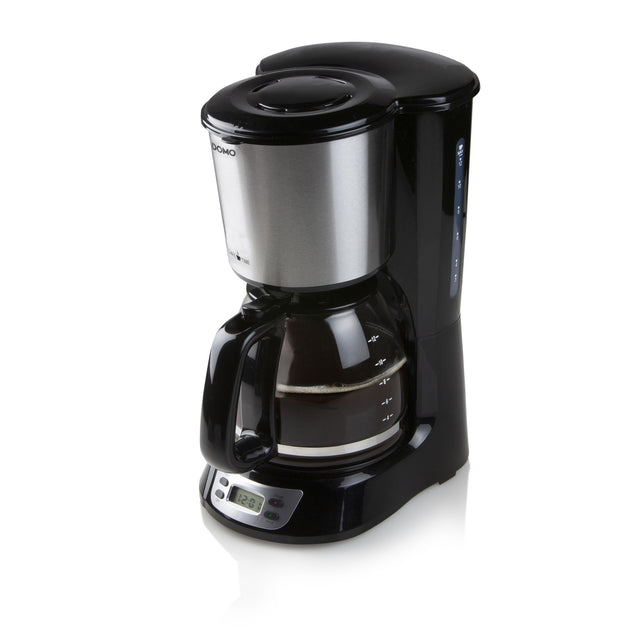 Caffettiera Domo con timer e display macchina per caffè filtro do708k (nera, 1,5 litri)