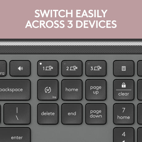 Set desktop wireless sottile Logitech mk950 (grafite, layout internazionale USA (qwerty), 400 - 4000 dpi)