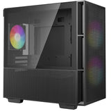 Custodia mini tower Deepcool ch360 (nera | 1x USB-A | 1x USB-C | RGB | vetro temperato)