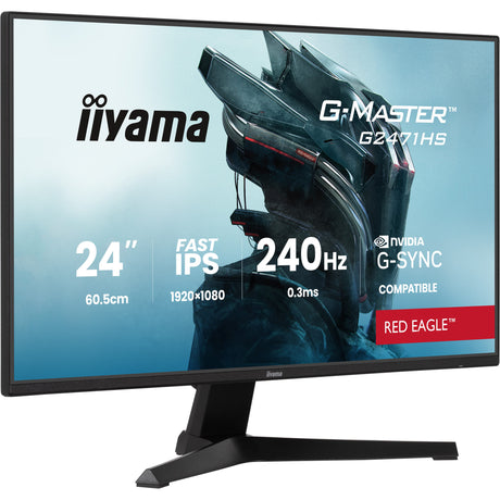 Monitor da gioco Iiyama g-master red eagle g2471hs-b1 23,8 (nero, 2x HDMI, porta display, 240 Hz)