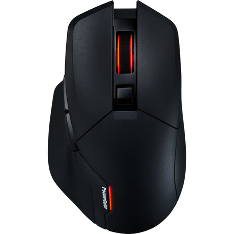 Mouse da gioco wireless Powercolor alphyn am10 (nero rosso, 100 - 26000 dpi, 8k, rgb, usb 2.4g bluetooth 5.2)