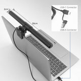 Barra luminosa a LED per laptop con clip dimmerabile Act Connectivity Barra LED (nera, alimentata tramite USB, 3000k-6500k)