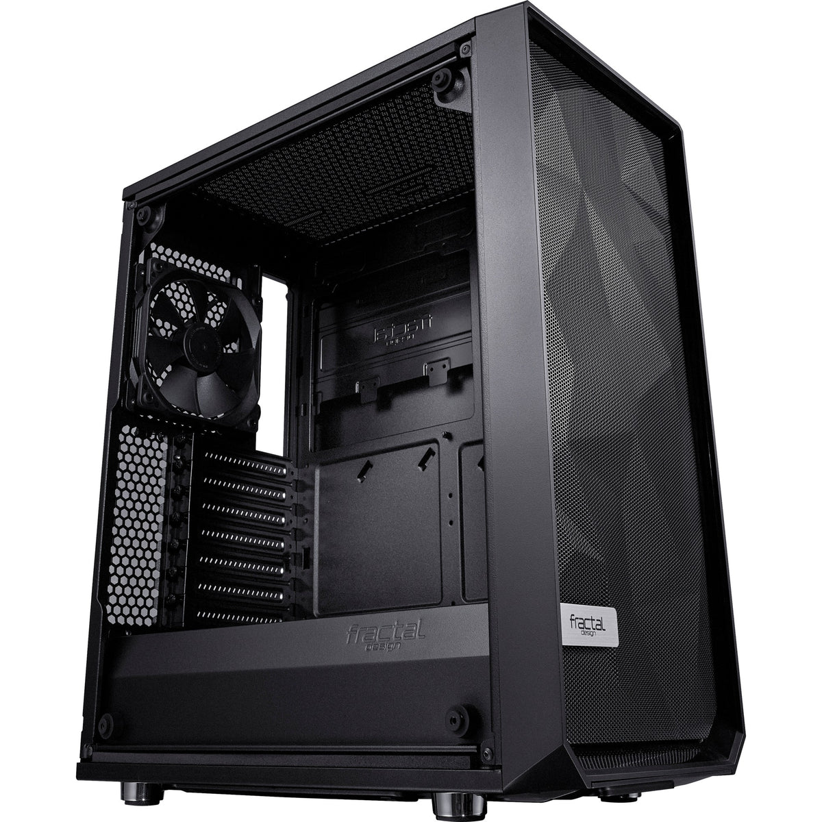 Custodia midi tower meshify c dal design frattale (nero | 2x USB-A | vetro temperato)